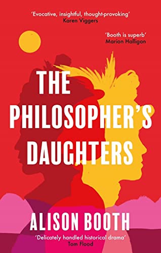 Book cover: red background with overlapping silhouettes of two women.