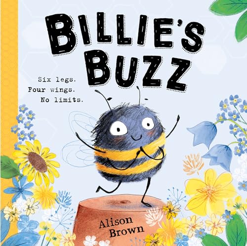 Book cover: illustrated bee with flowers, title “Billie’s Buzz” in large text.