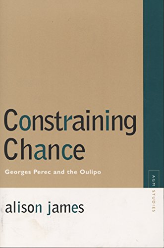 Book cover: "Constraining Chance" by Alison James, beige and dark blue.
