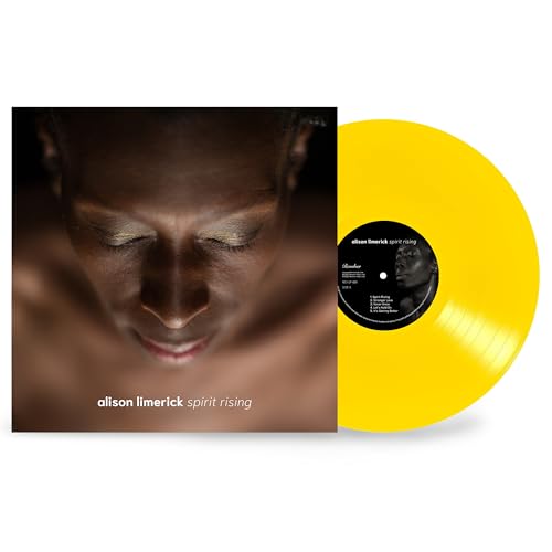 Alison Limerick Spirit Rising album cover next to a bright yellow vinyl record.