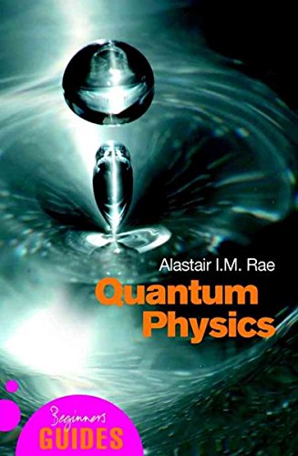 Book cover for “Quantum Physics” with a droplet and swirling green background.