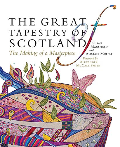 Book cover depicting colorful, detailed textile art and floral illustrations.