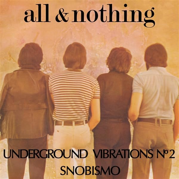 Vinyl record cover: four figures seen from behind, text reads "All & Nothing".