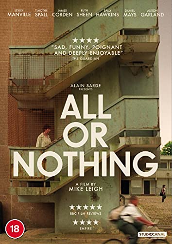 DVD cover for “All Or Nothing” featuring a blue stairwell and figures.
