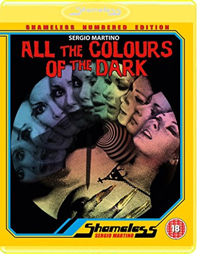 Blu-ray cover featuring a woman's face repeated in multiple colors and a spiral.