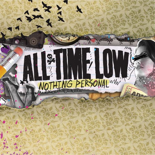 Album cover for All Time Low’s “Nothing Personal” with collage imagery.