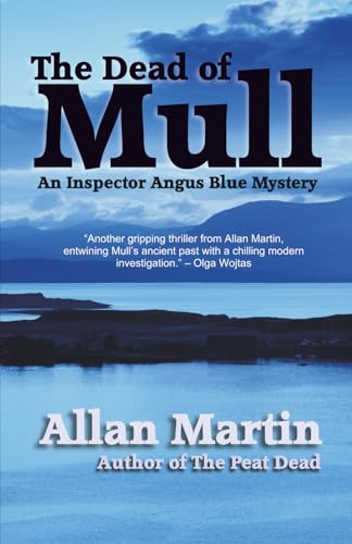 Book cover: "The Dead of Mull" with a coastal landscape background.