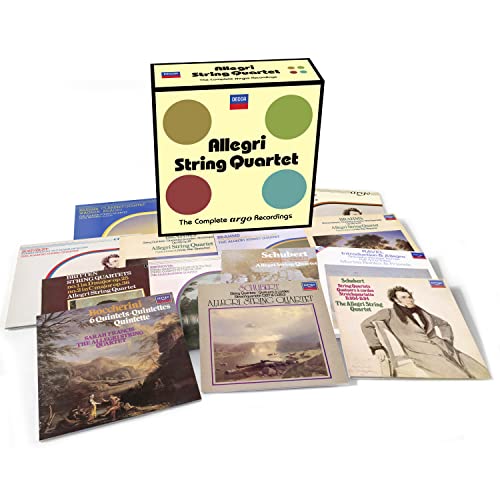 CD box set of Allegri String Quartet recordings with album covers.