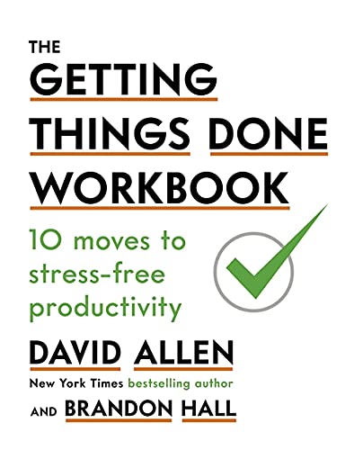 Book cover: "The Getting Things Done Workbook" with a green checkmark.