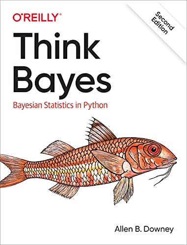 Book cover: "Think Bayes" with a goldfish illustration.