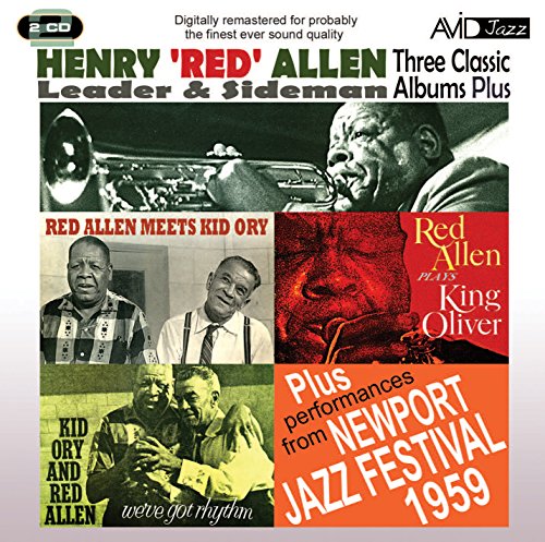CD cover for Henry ‘Red’ Allen’s three jazz albums plus Newport performances.