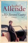 Book cover: “My Invented Country” memoir by Isabel Allende, with author portrait.
