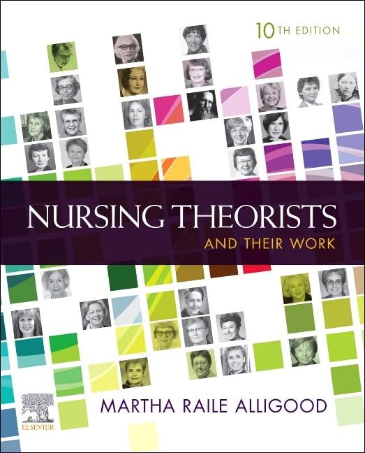 Book cover featuring portraits of women, titled “Nursing Theorists and Their Work”.