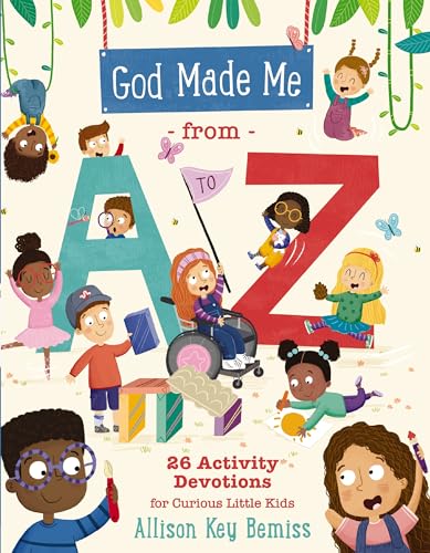 Colorful book cover with diverse children and large letters "A to Z".