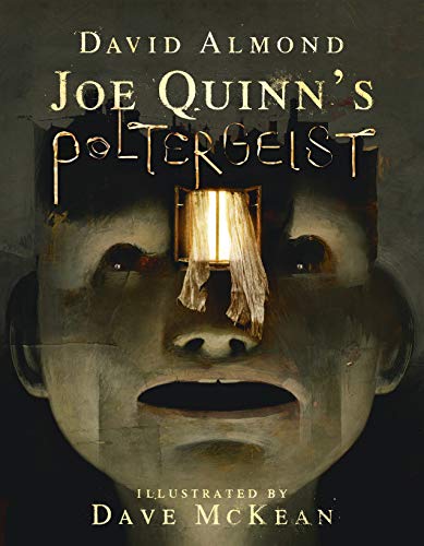 Book cover: boy’s face with a glowing lamp obscuring his eyes.