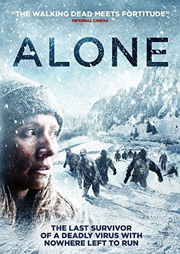 DVD cover art showing a woman looking at a group of figures in snow.