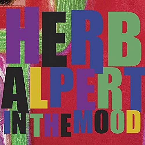 CD cover for Herb Alpert’s “In The Mood” with colorful text.
