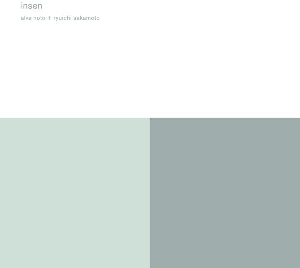 “Insen” CD cover: split screen of white, pale green, and gray blocks.