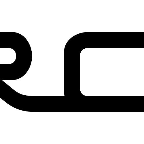 Black and white abstract logo with curved and rectangular shapes.