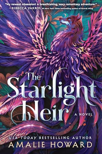 Book cover featuring a purple and pink winged fox with ornate lettering.