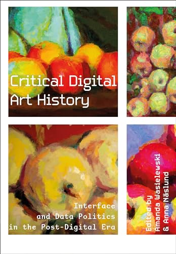 Book cover with still life paintings of fruit and bold text.