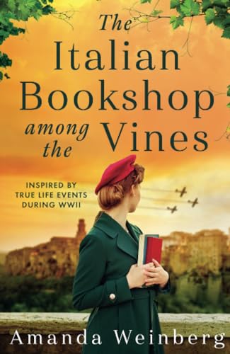 Book cover featuring a woman in a red beret holding books against a sunset.