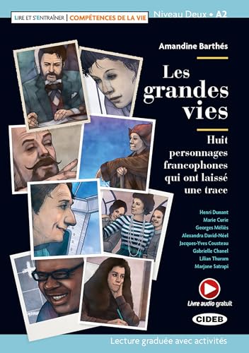 Book cover featuring portraits of eight influential French-speaking people.