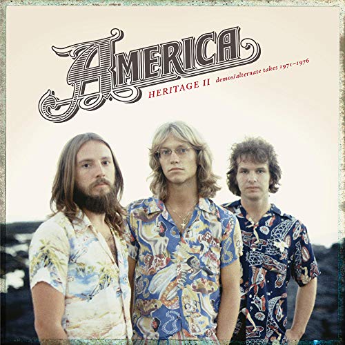 Vinyl album cover featuring three men in patterned shirts and the word "America".