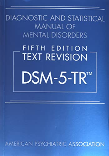 Blue cover of the DSM-5-TR™ diagnostic manual for mental disorders.