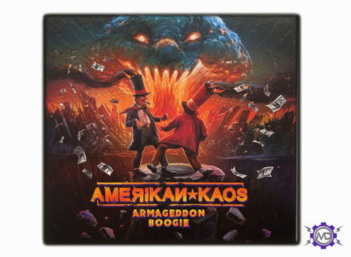 CD cover: figures dancing before a fiery, monstrous cityscape.