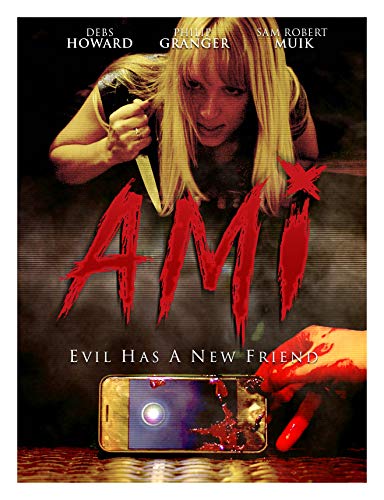 DVD cover for "AMI" featuring a blonde woman holding a knife with a bloody hand.