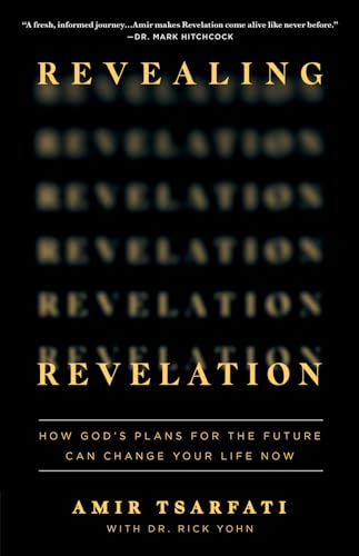Book cover with repeated “Revelation” text in gold on black background.