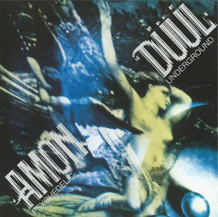 CD cover for Amon Duul’s “Psychedelic Underground,” featuring a blue, abstract image.