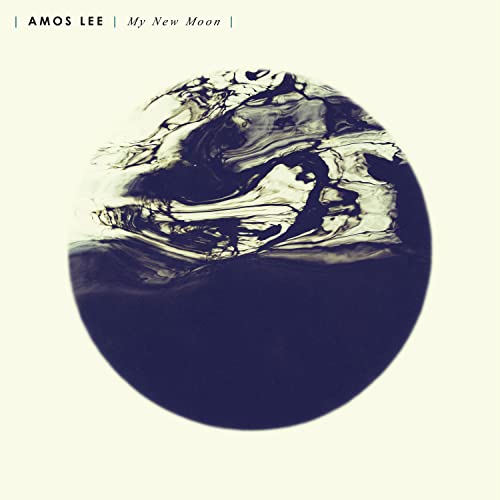 Amos Lee’s “My New Moon” CD cover with abstract dark and light swirls.