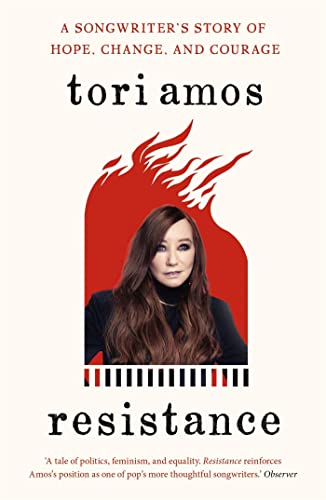 Book cover featuring Tori Amos portrait with red flame graphic.