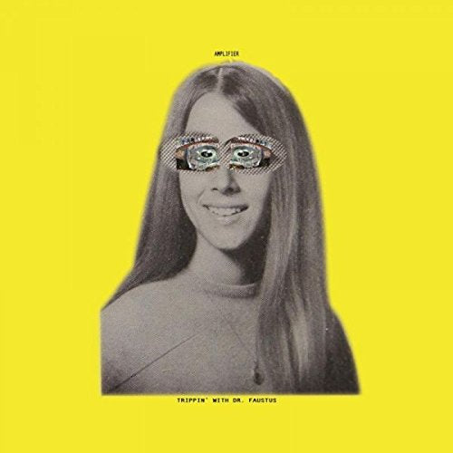 A yellow album cover featuring a black-and-white woman's portrait with glasses.