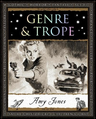 Book cover: "Genre & Trope" by Amy Jones, featuring a film noir scene.