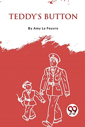 Book cover: a child and soldier walk hand-in-hand, white sketch on red.