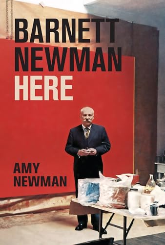 Book cover: Barnett Newman portrait with red background and title text.