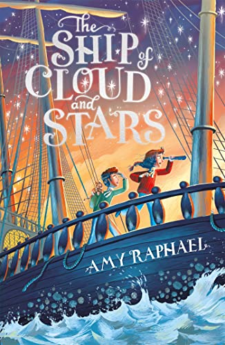 Book cover: sailing ship with two children looking through a telescope.