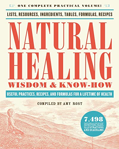 Book cover: "Natural Healing Wisdom & Know How" with illustrated border.