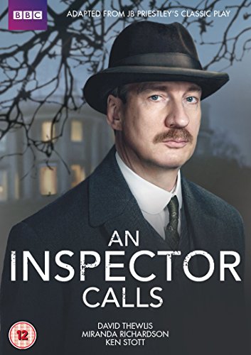 DVD cover for "An Inspector Calls" featuring David Thewlis in a suit.
