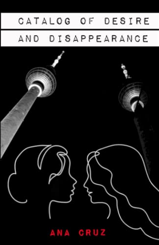 Book cover: black background with white lines, faces, and a tower.