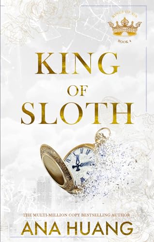 Book cover for King of Sloth featuring a gold pocket watch dissolving into particles.