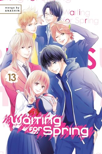 Cover of manga “Waiting For Spring,” volume 13, featuring six characters.