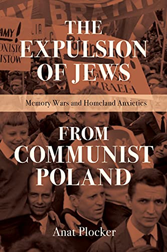 Book cover depicting crowds and text about Jewish expulsion from Poland.