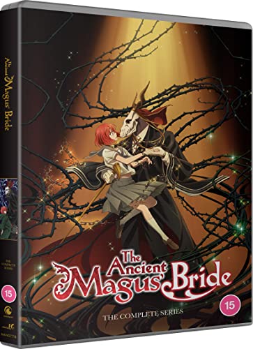 DVD cover for "The Ancient Magus Bride" featuring a girl and skeletal figure.