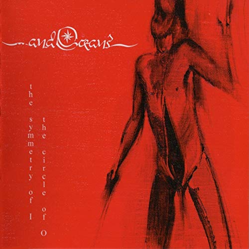 Red album cover with blurred figure and band name "and Oceans".