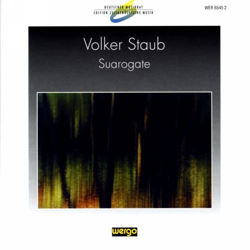 CD cover for "Suarogate" by Volker Staub, featuring blurred forest imagery.