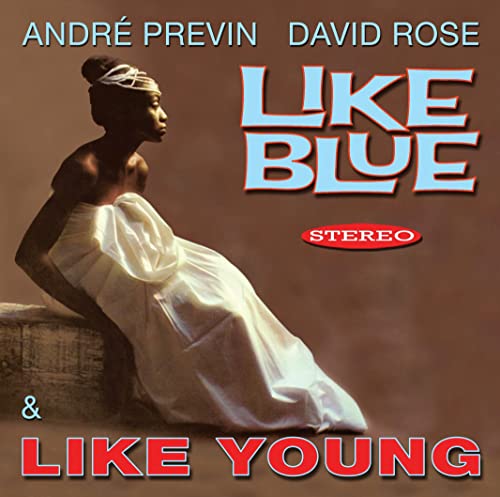 CD cover: woman in white cloth, text “Like Blue / Like Young”.